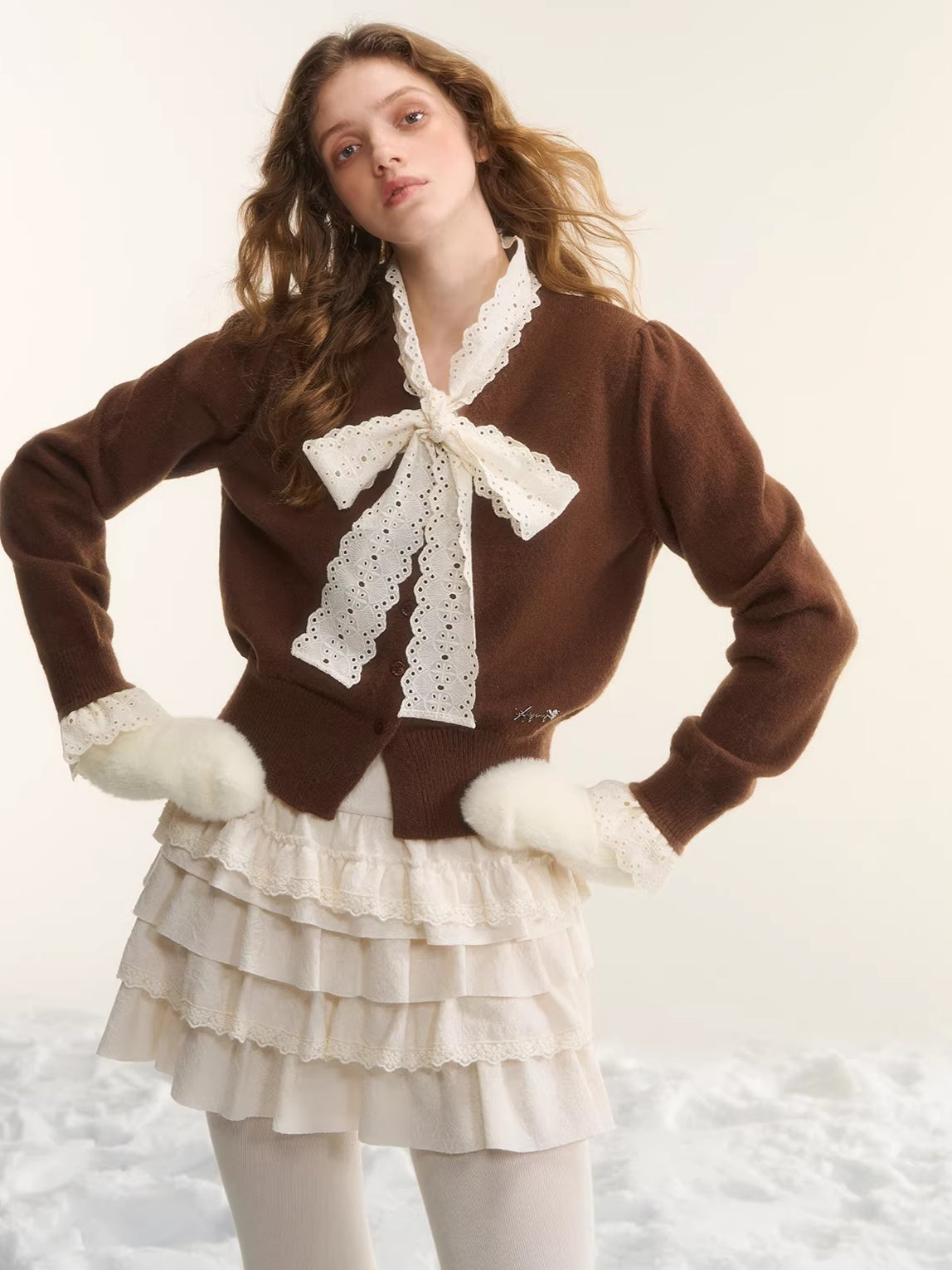 Tiered High-Waist A-Line Puff Skirt