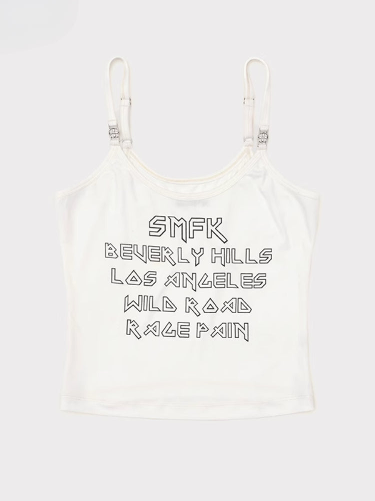 Cross-Flower All-Over Print Sports Camisole - CHINASQUAD