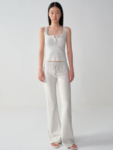 U-Neck Sleeveless Silver-Thread Tank Top - CHINASQUAD