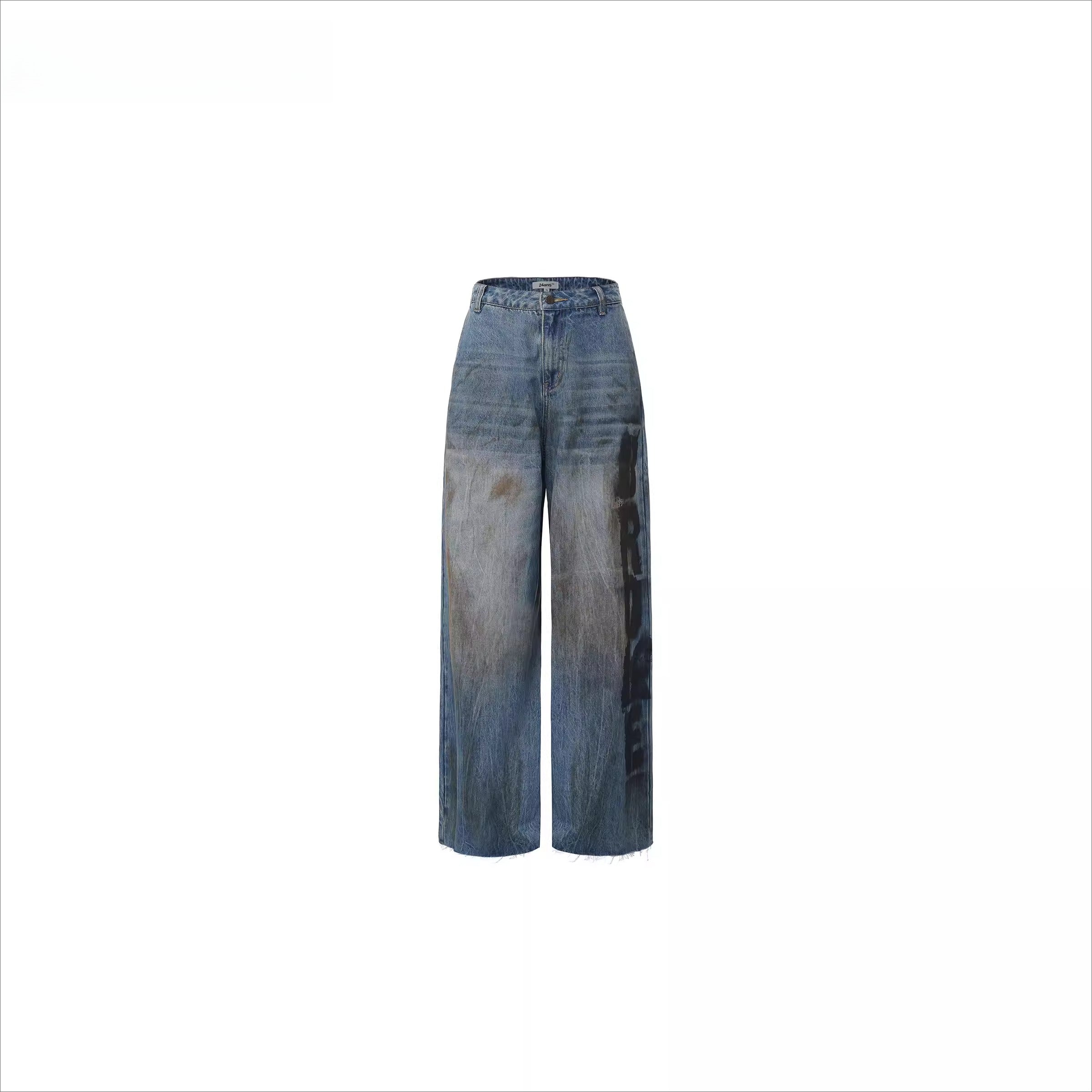 Graffiti Wash Grunge Denim Jeans