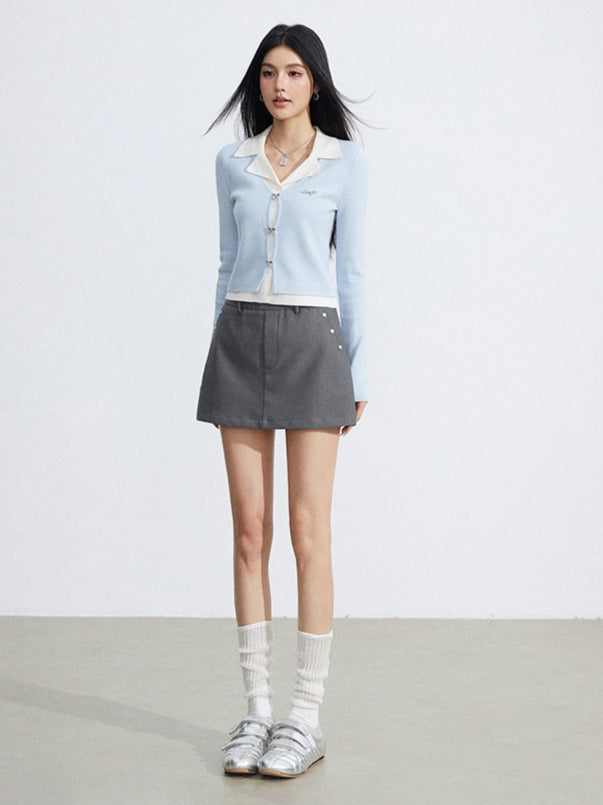 Preppy Soft Knit Polo Long Sleeve Base Layer