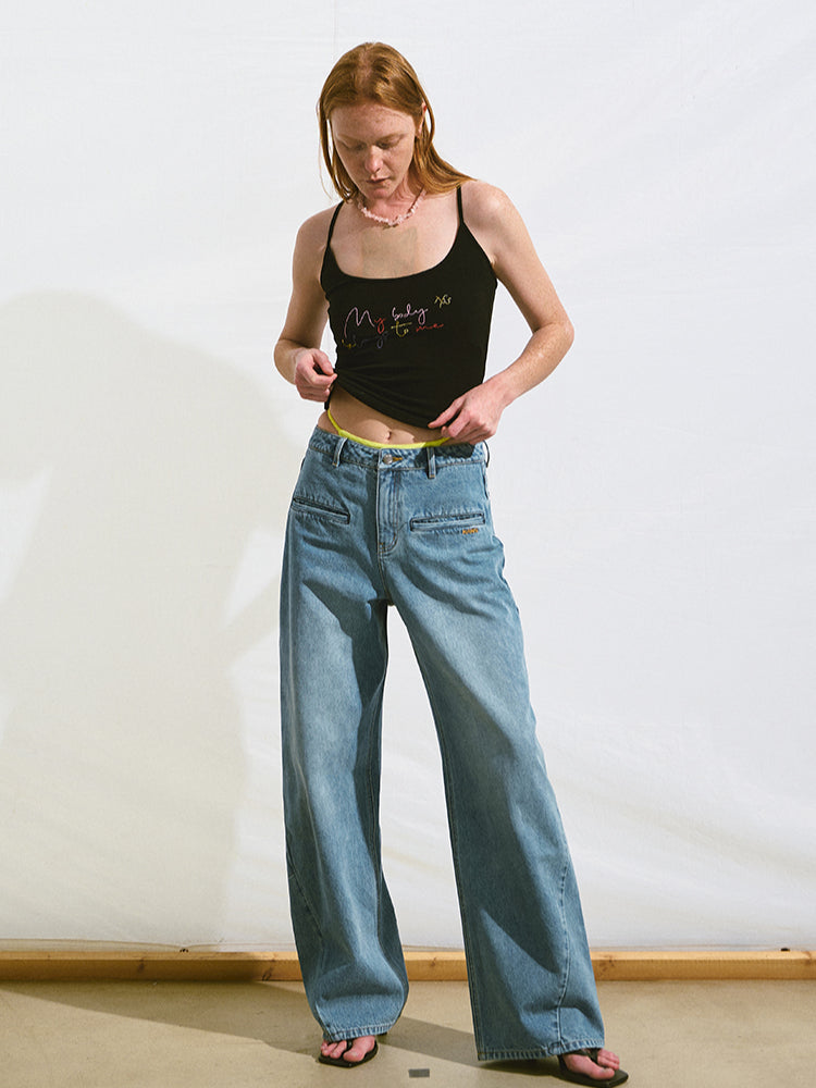 Loose Straight-Leg Denim Pants - CHINASQUAD