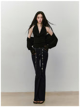 Heavy-duty Knitted Draped Neck Tank Top Set - CHINASQUAD