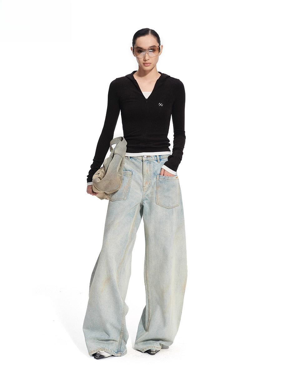 Tencel Wool Layered Long-Sleeve Tee