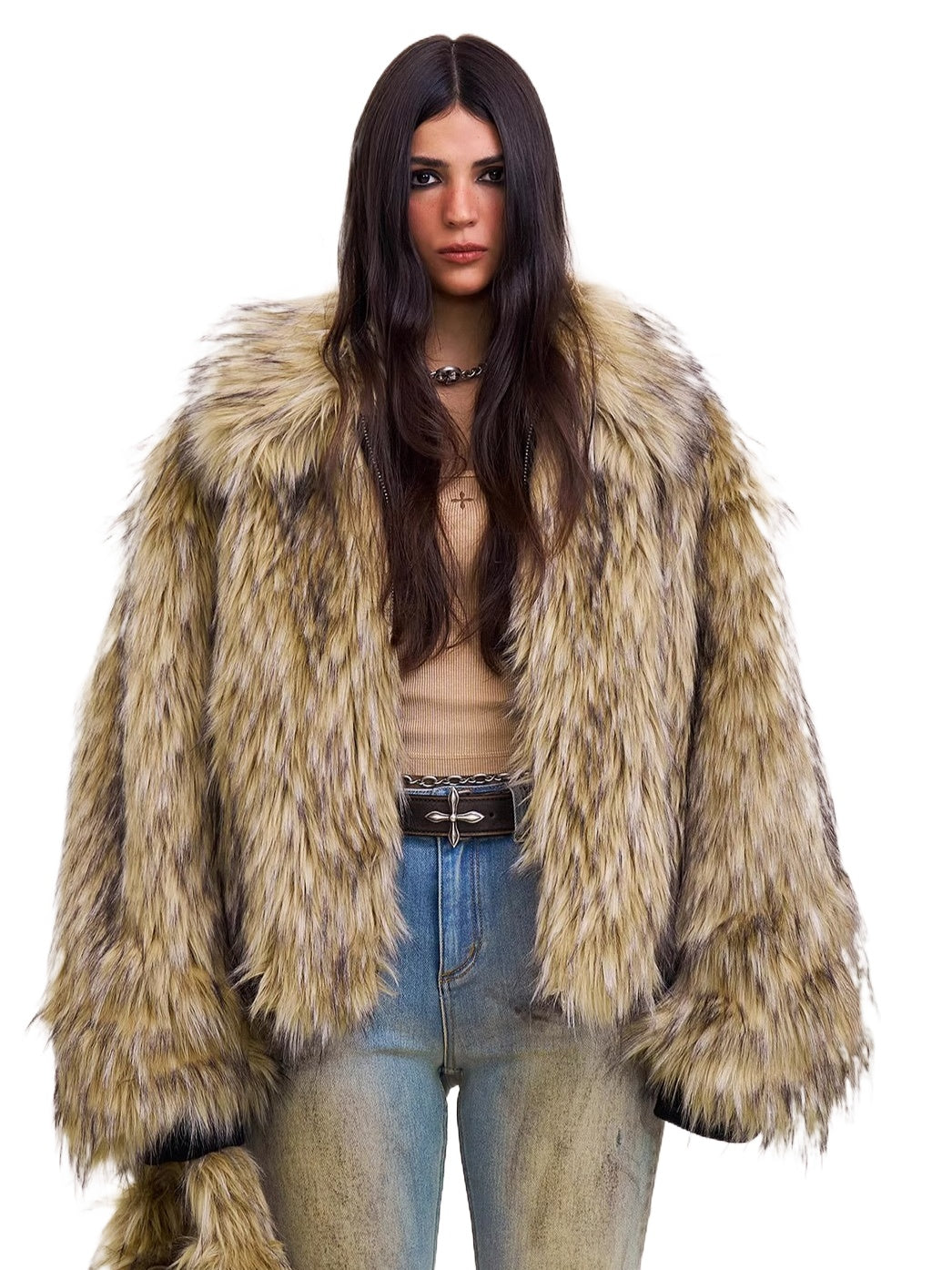 SMFK Arctic Cross Faux Fur Jacket – CHINASQUAD