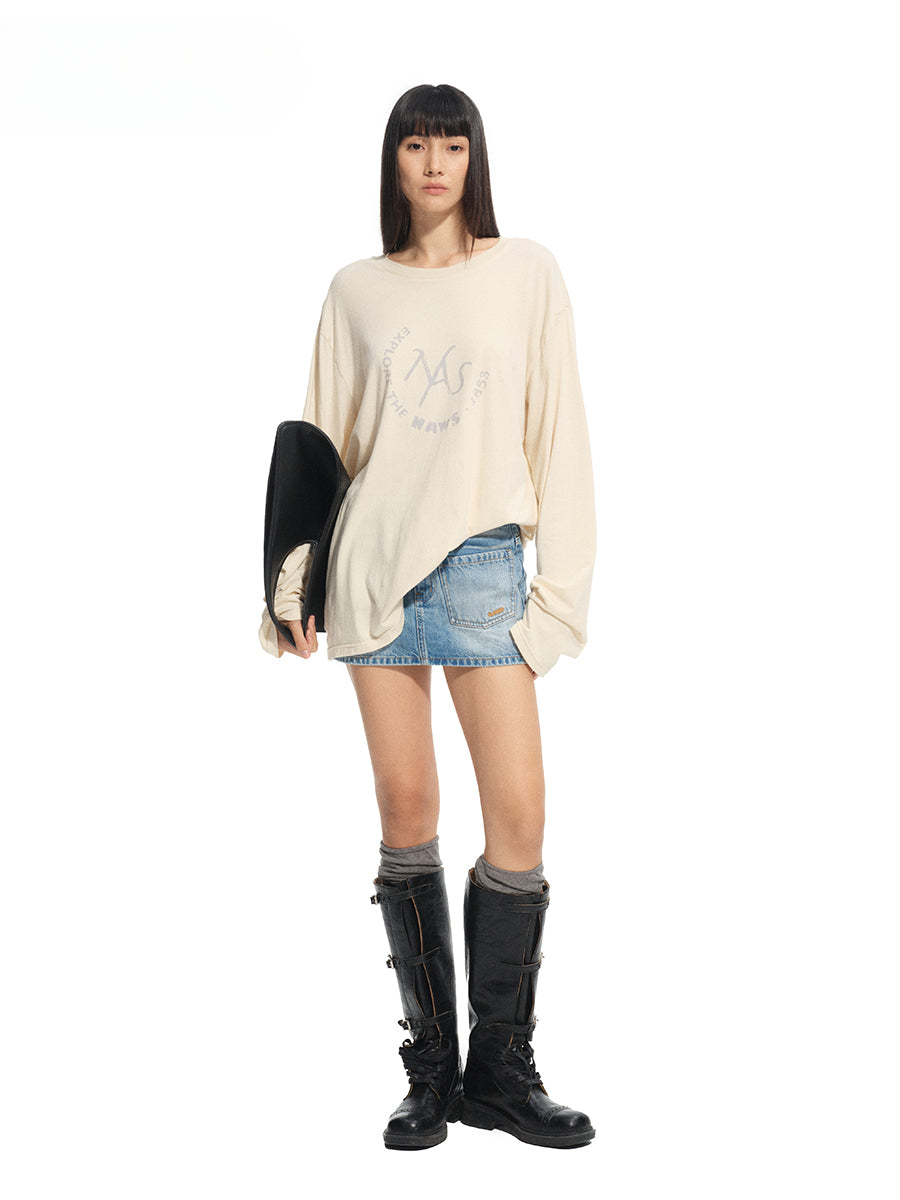 Vintage Washed Casual Loose T-Shirt - CHINASQUAD