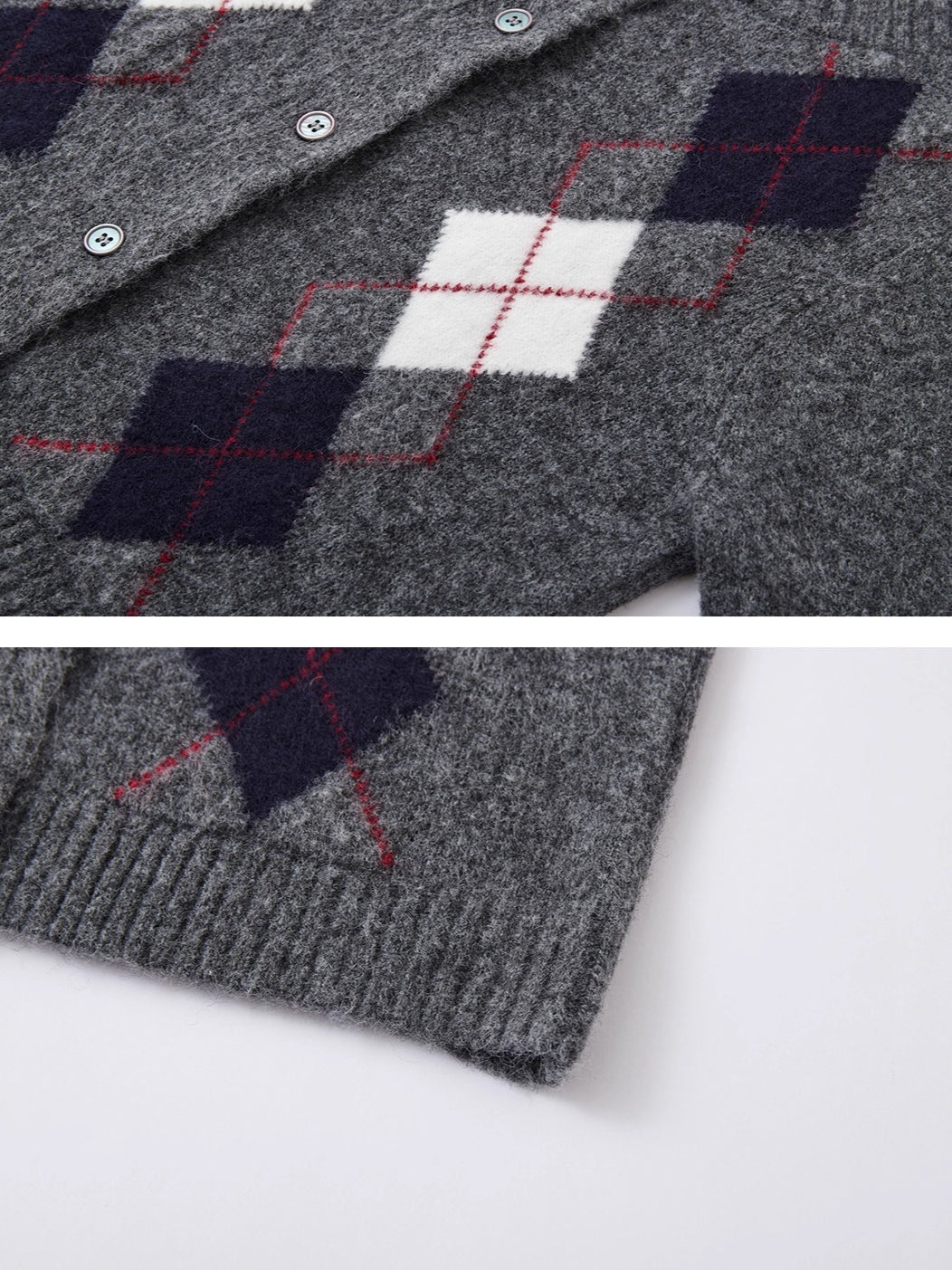 Floral Diamond Knit Vest / Cardigan / Skirt Set - CHINASQUAD