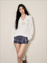 Casual Oversized Polo Wool Sweater - CHINASQUAD