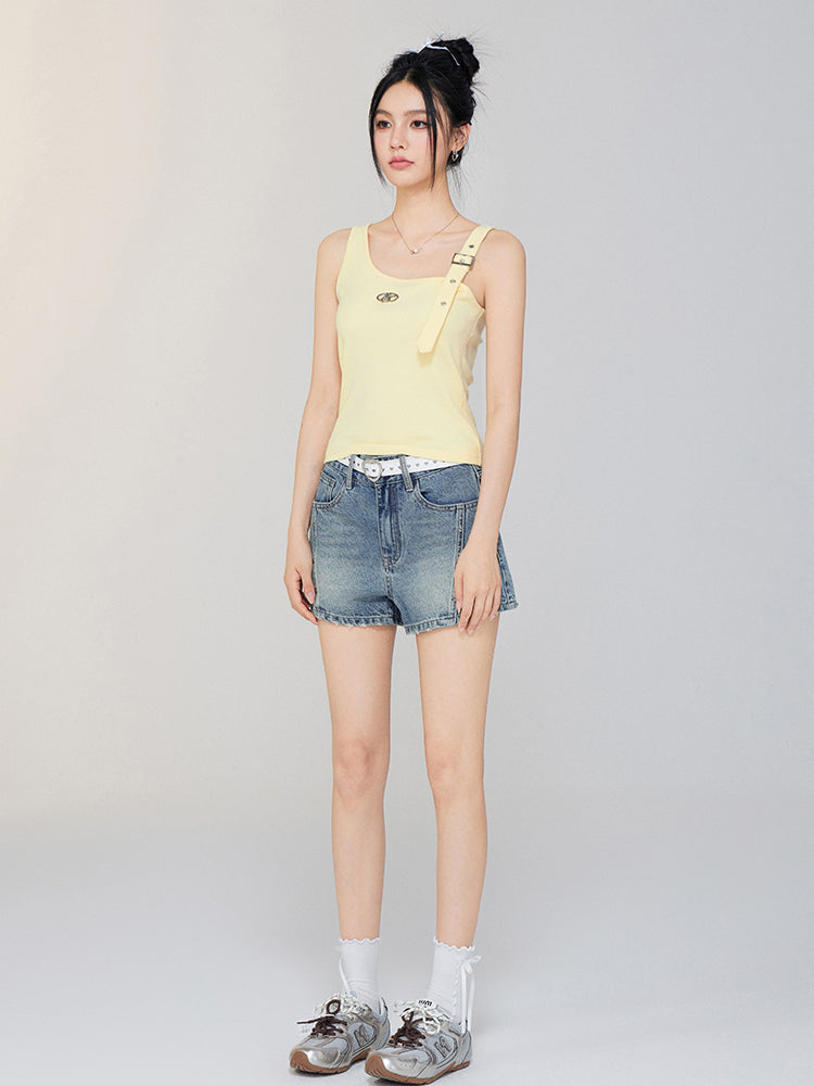 Irregular Off - the - Shoulder Vest