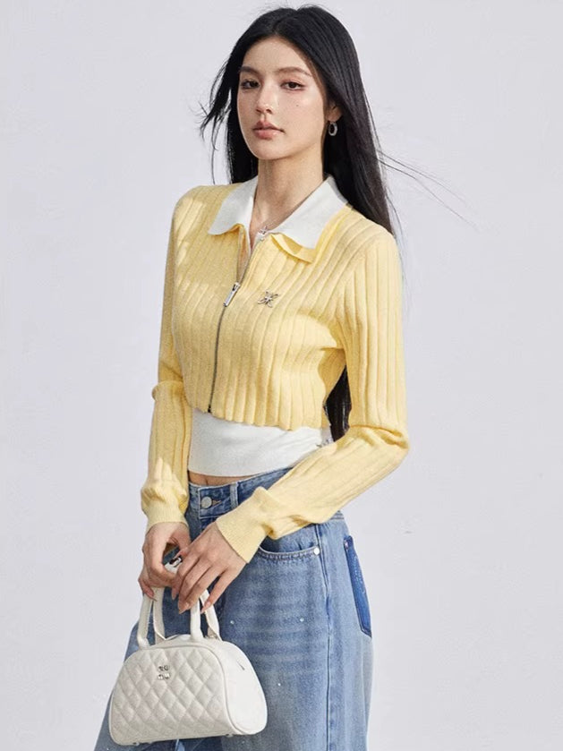 Colorblock Knit Two-Piece Set