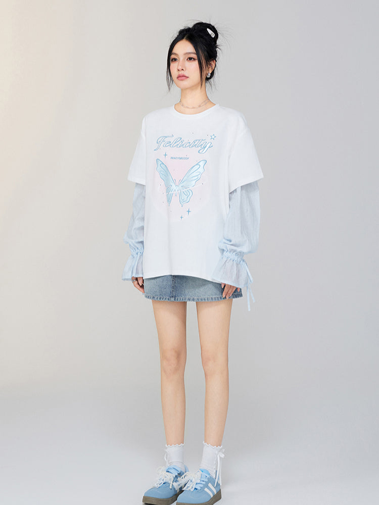 Two-way Wear Butterfly Sunscreen T-shirt - CHINASQUAD