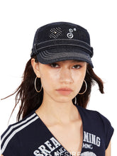 Polka Dot Flower Letter Embroidered Poster Hat - CHINASQUAD