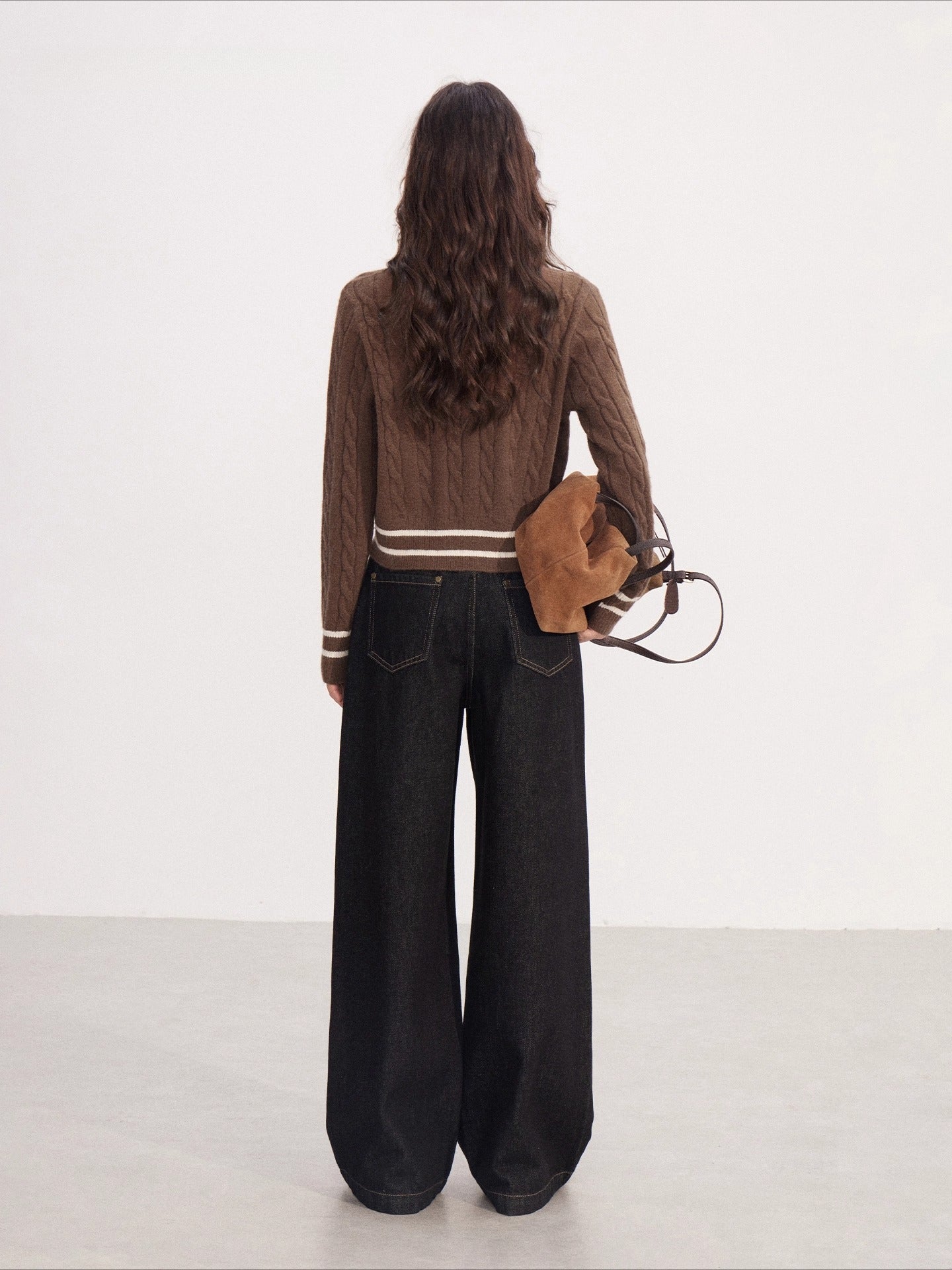 Embroidered Vintage Wide-Leg Denim Pants