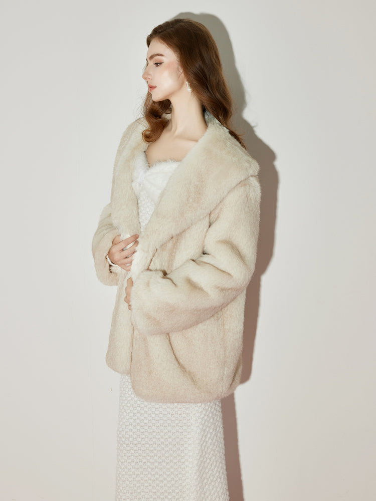Eco-Friendly Faux Fox Fur Long Coat - CHINASQUAD