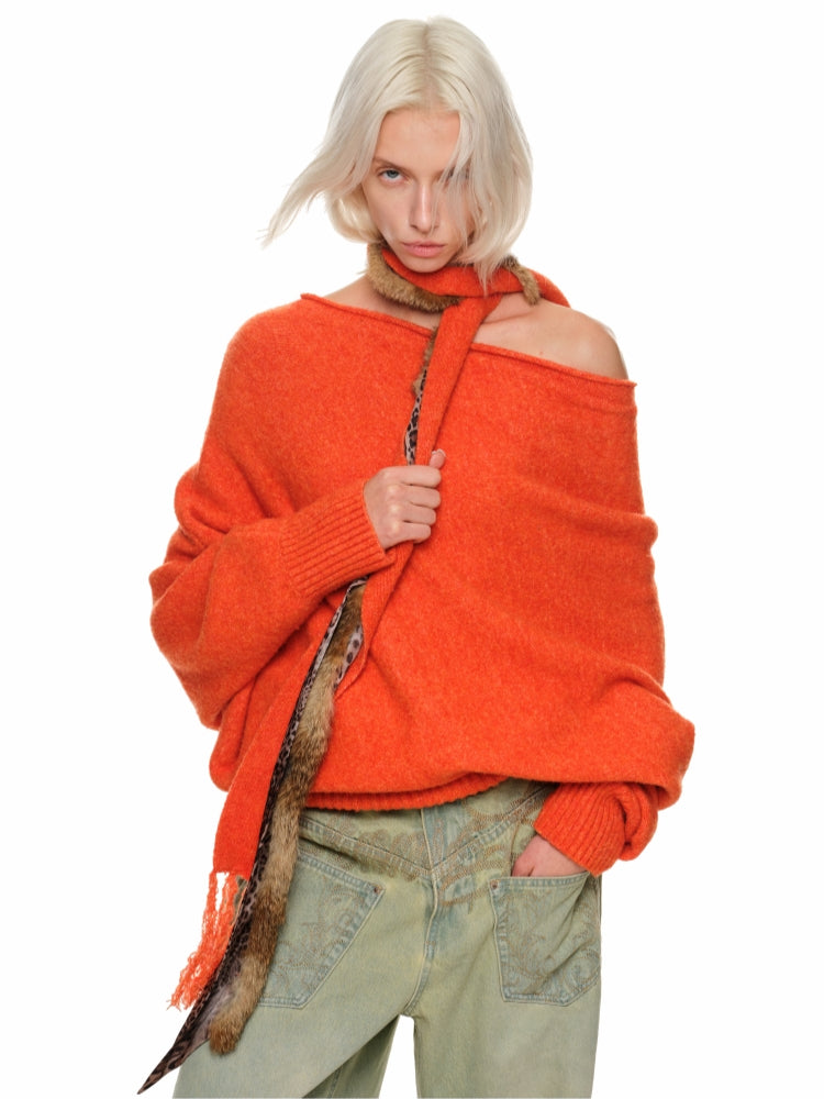 Alpaca Wool Narrow Scarf - CHINASQUAD