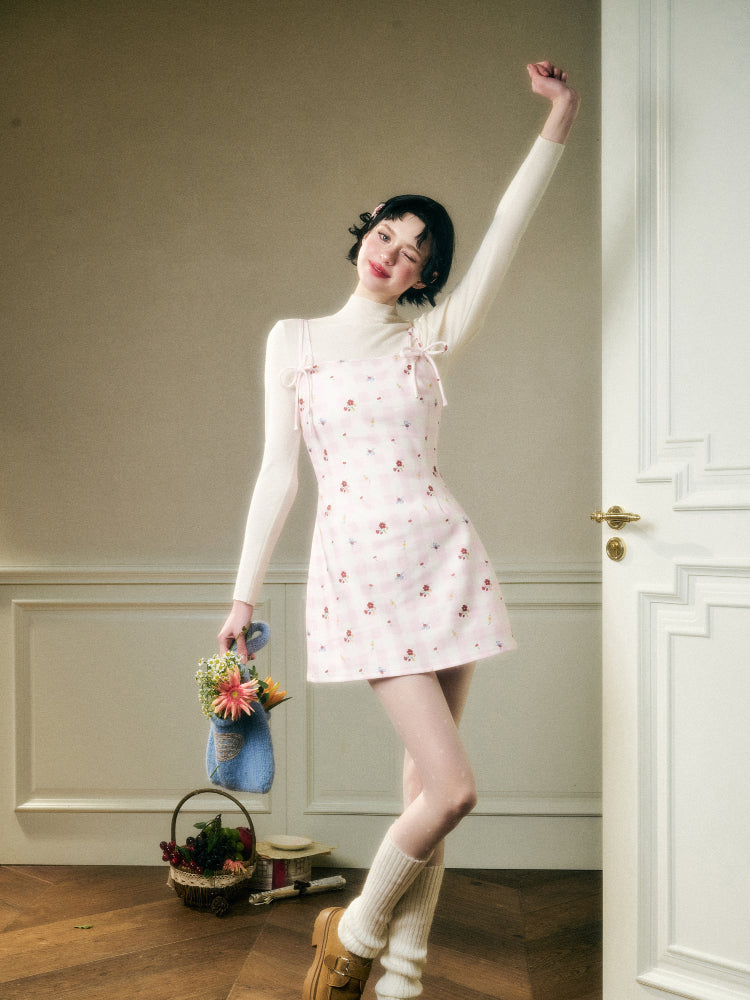 Strappy Floral Print Dress - CHINASQUAD