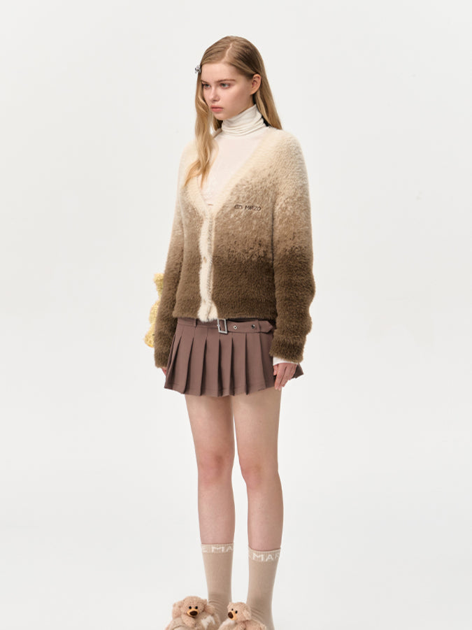 Khaki & Pink Doozoo Gradient Cardigan - CHINASQUAD