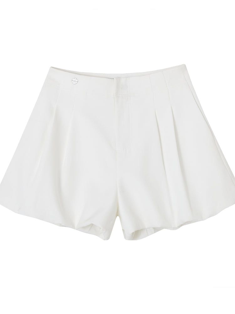 A-line Puff Wide-leg Shorts - CHINASQUAD