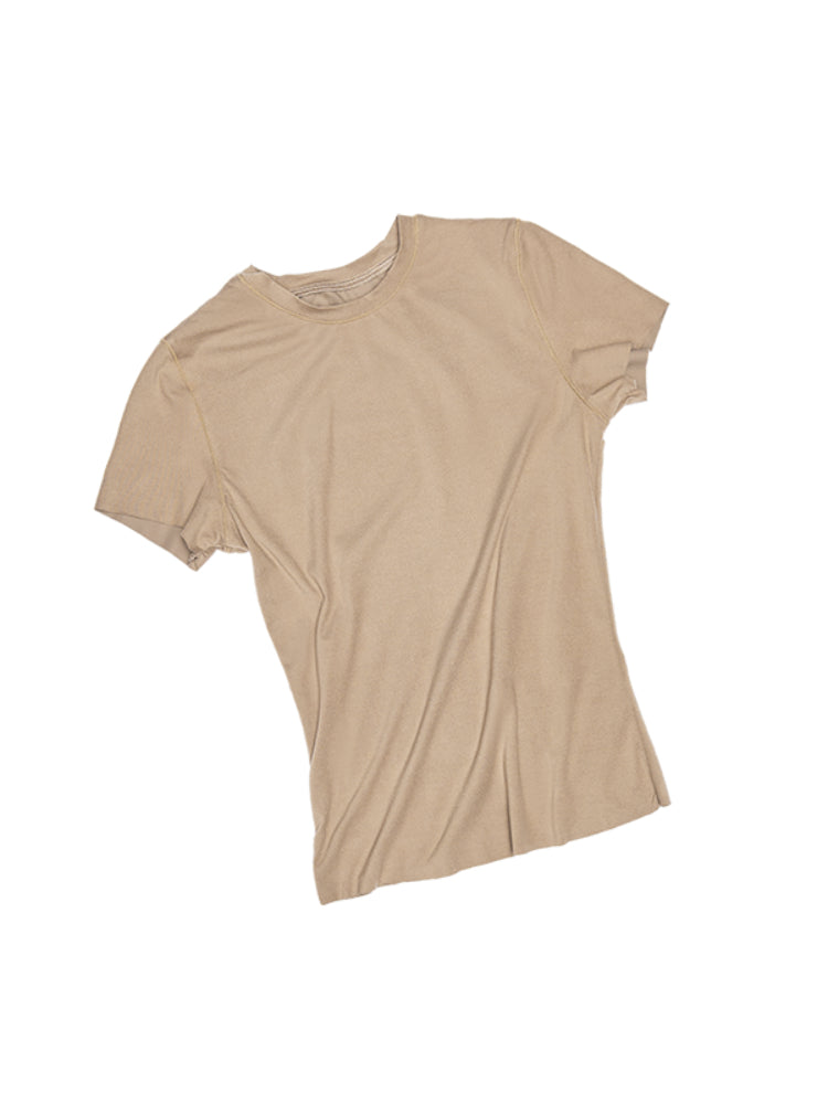Basic Slim-Fit Solid-Color T-shirt - CHINASQUAD