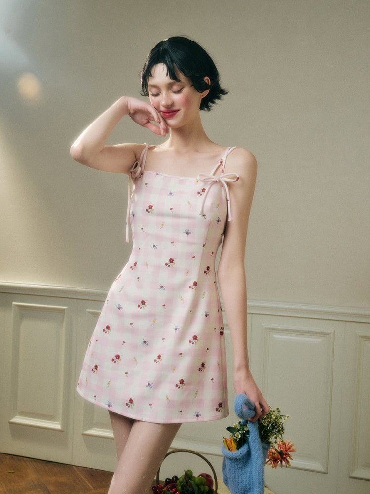 Strappy Floral Print Dress - CHINASQUAD