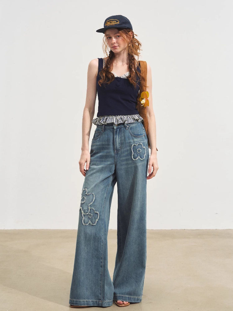 Plaid Halter Fake Two-Piece Inner Vest - CHINASQUAD