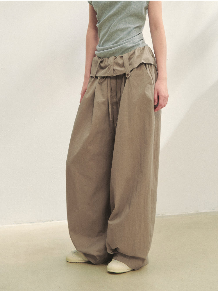 Ruffled Waist Casual Pants - CHINASQUAD