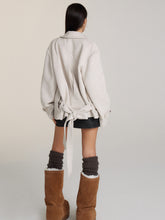Faux Two-Piece Belted Layered Coat - CHINASQUAD