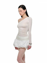 Hollow-out Lace Bubble Mini Skirt - CHINASQUAD