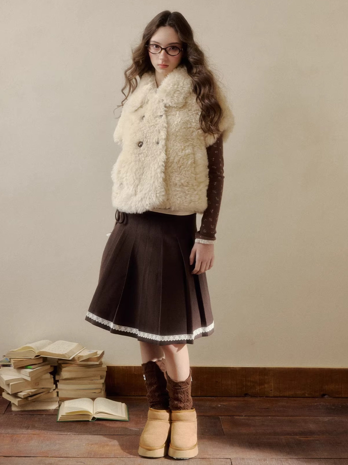 Vintage Short-Sleeve Vest Jacket