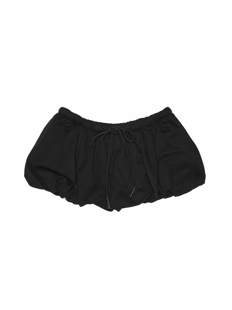 Solid Color Sweatshirt Fabric Drawstring 3D Tulip Skirt - CHINASQUAD