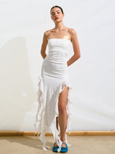 Asymmetrical Ruffle Bandeau Dress - CHINASQUAD