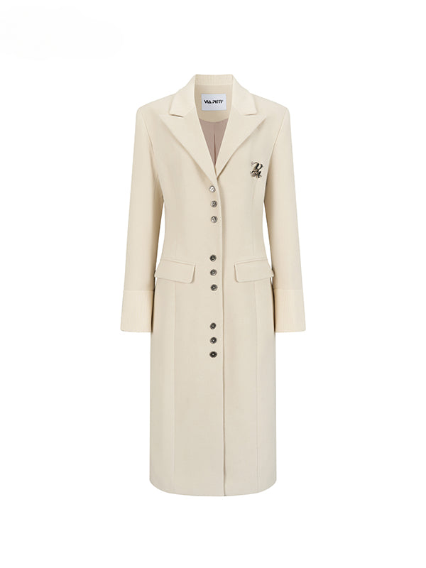 Long Woolen Blazer Coat - CHINASQUAD