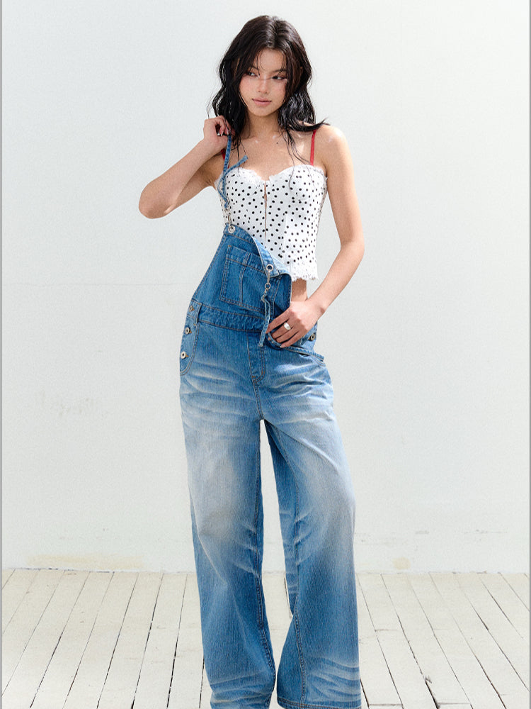 Retro Thin-Strap Straight Overall