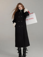 Wool Fleece Trim Long Coat - CHINASQUAD