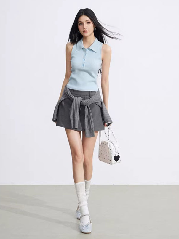 Colorblock Knit Two-Piece Set