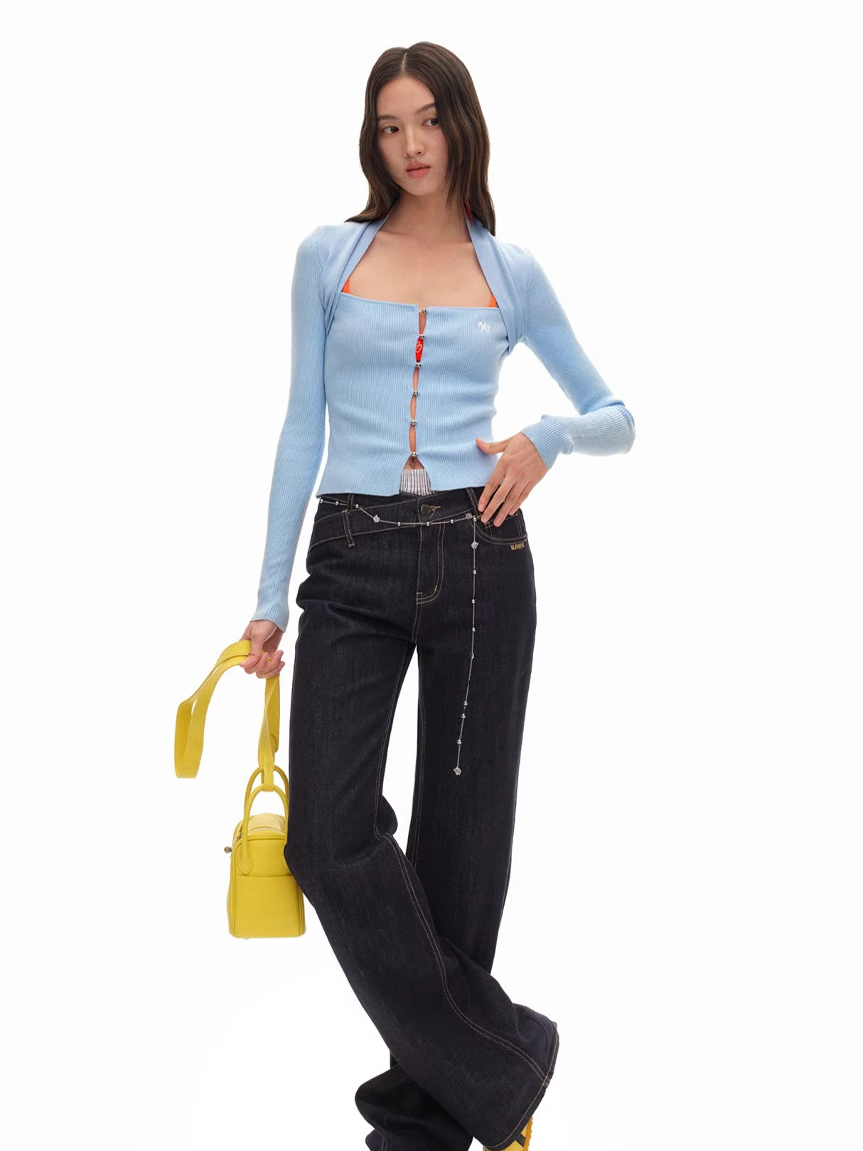 Wool-Blend Layered Illusion Pointelle Sweater