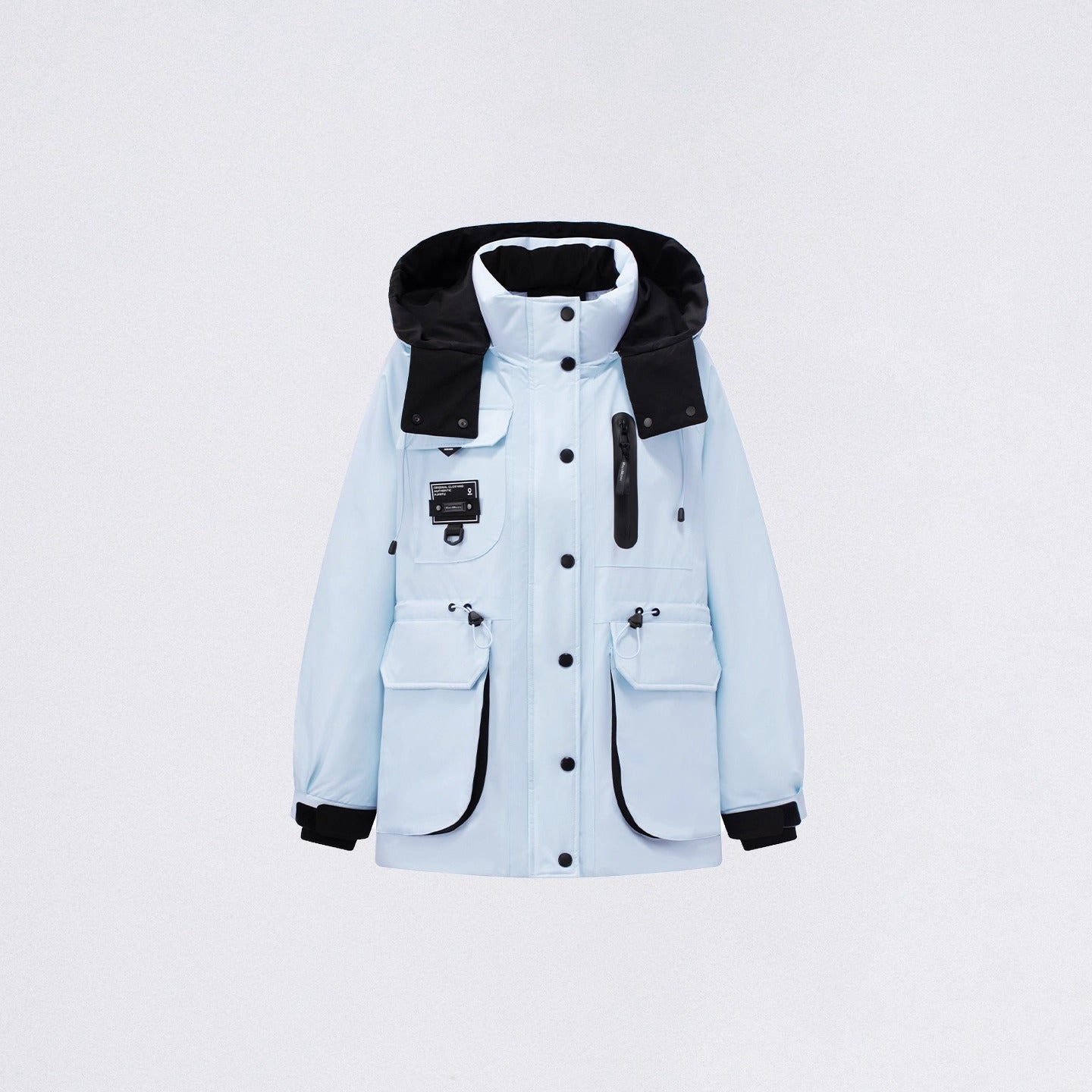 Colorblock Down Parka Jacket