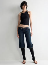 Ultra-Low Waist Straight-Leg Bermuda Jeans - CHINASQUAD