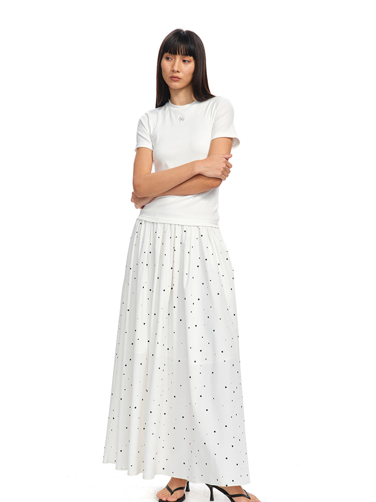 Polka-Dot Patchwork Dress - CHINASQUAD