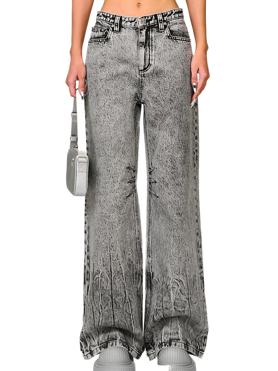 Compass Classic Wide-Leg Jeans - CHINASQUAD
