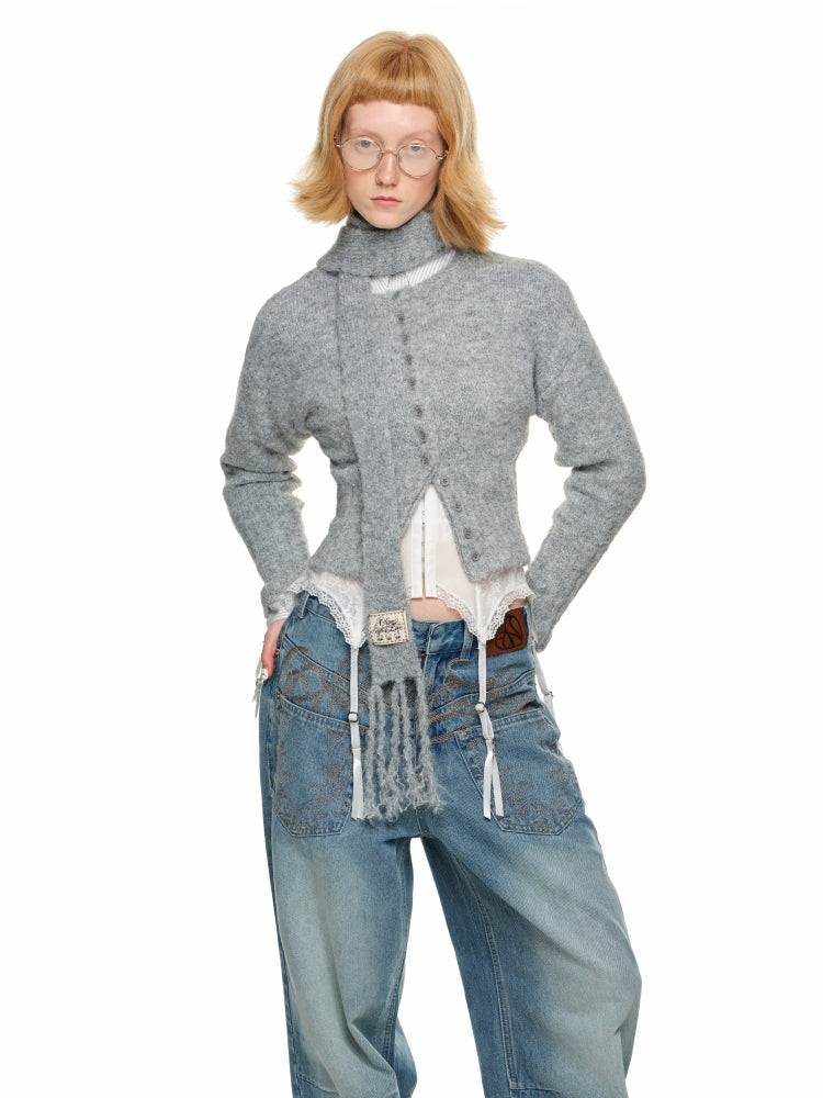 Alpaca Wool Narrow Scarf - CHINASQUAD