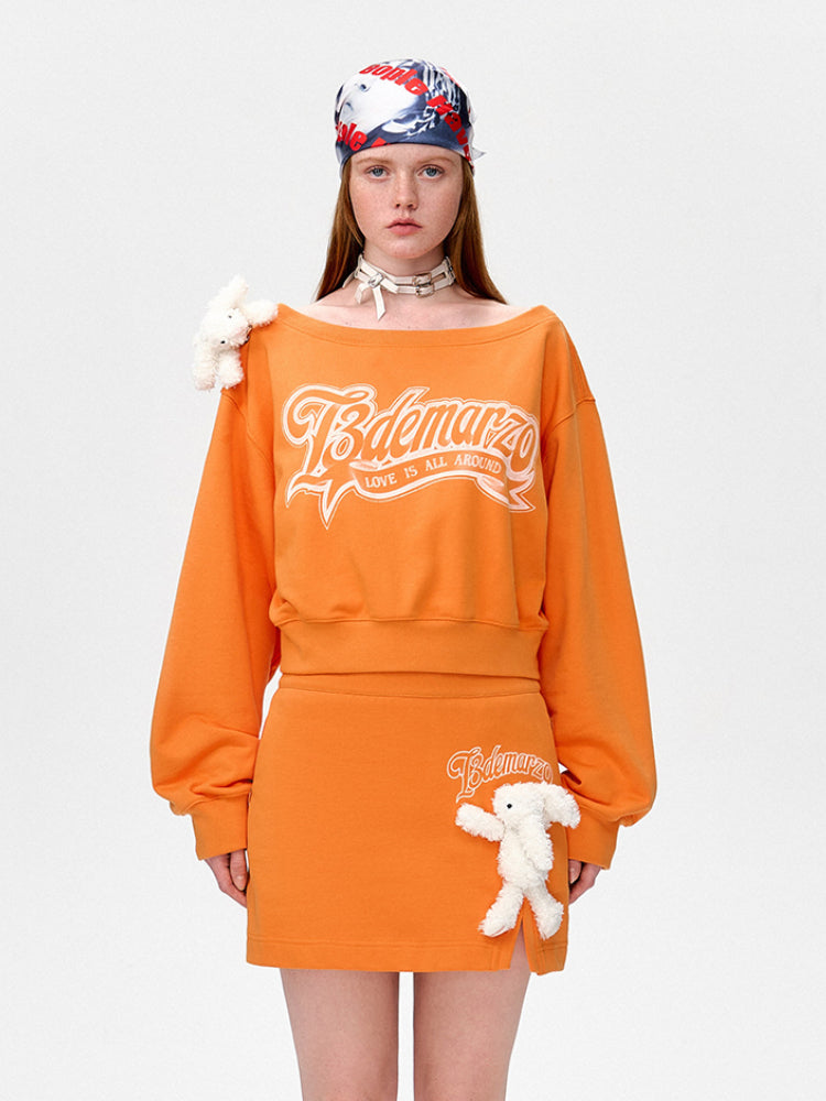 Off-Shoulder Pullover Short Top - CHINASQUAD