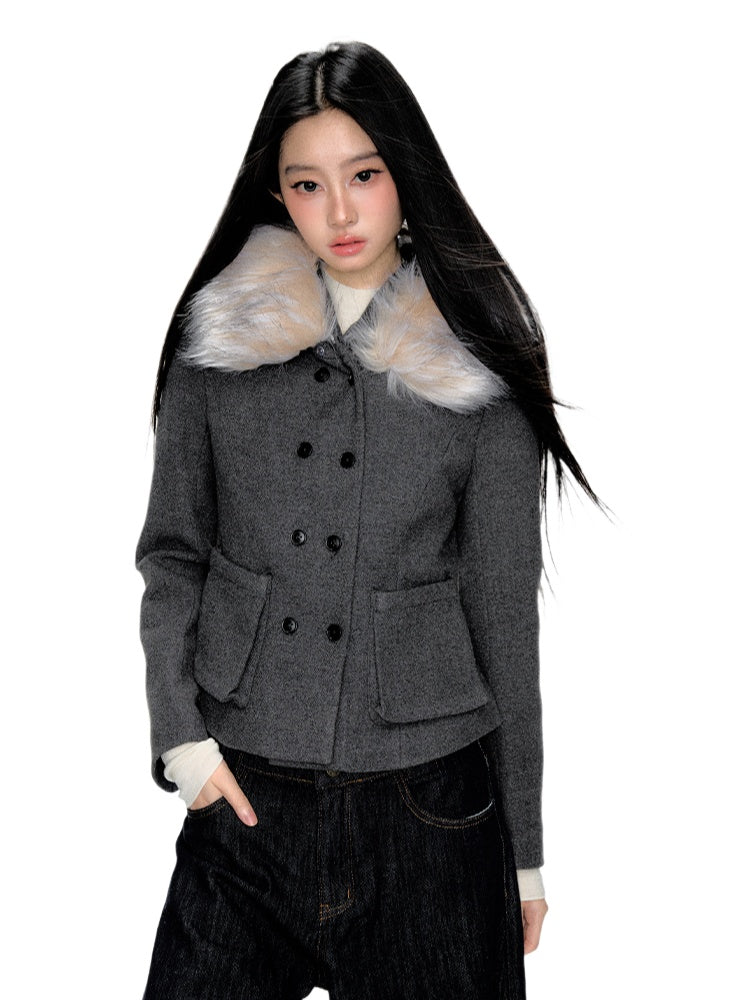 Grey Short Down Jacket - CHINASQUAD