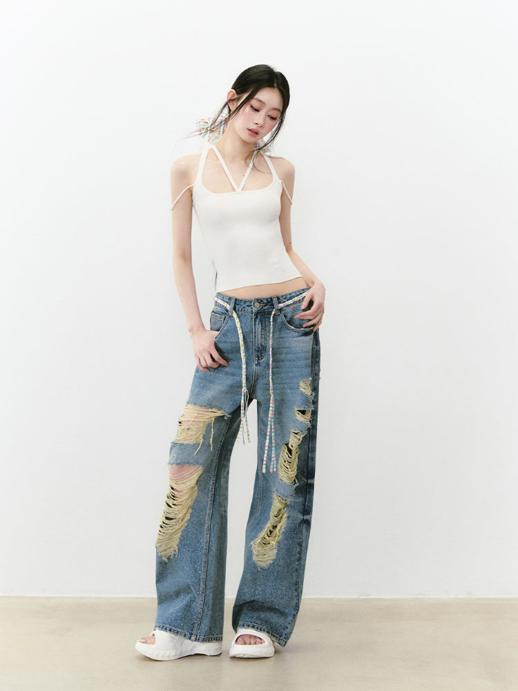 Multi-Strap Knit Sling Vest - CHINASQUAD