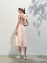 Halter V-neck Sling Bow Dress - CHINASQUAD