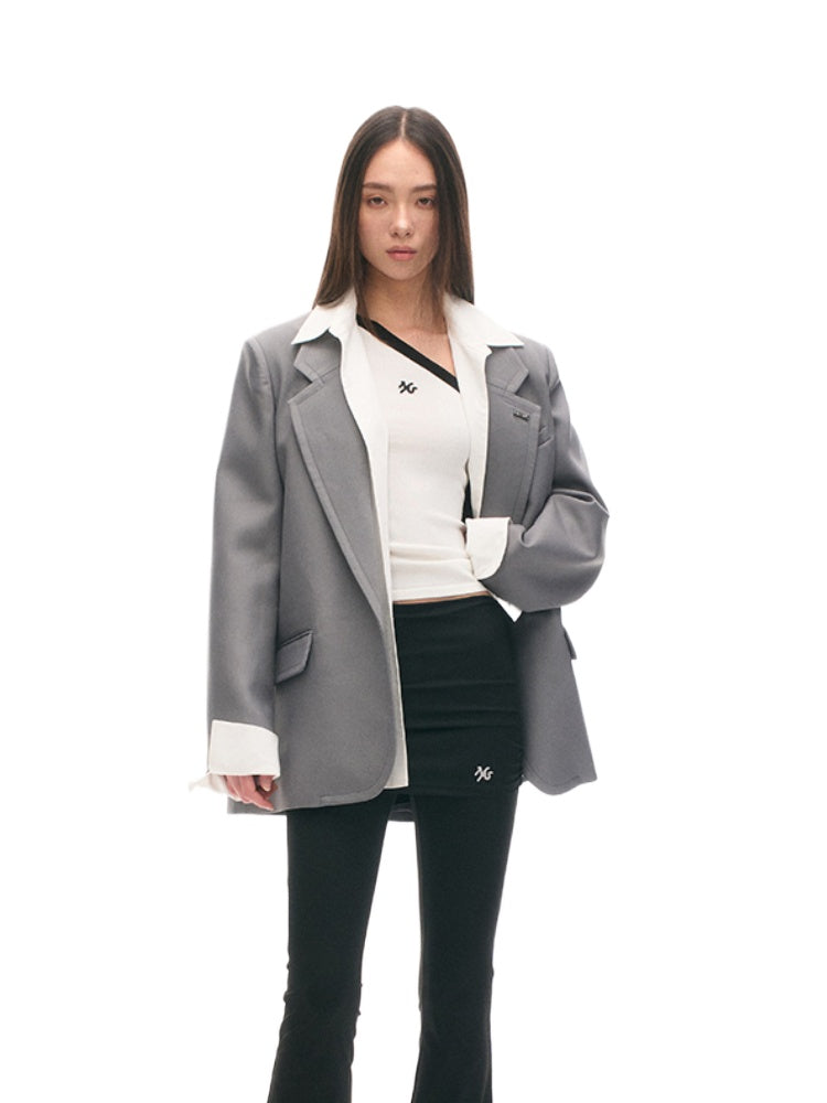 Loose Fit Genuine Two-piece Structured Shirt - CHINASQUAD