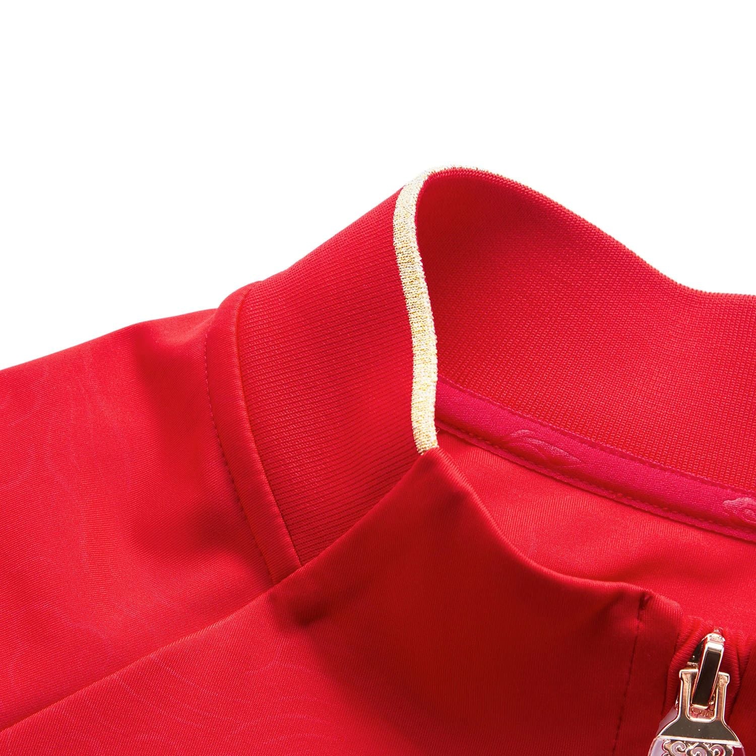 Li-Ning Red Ping Pong Series Zip-Up Stand Collar Jacket - China Team 2024 Paris Olympics Ping Pong Uniform - CHINASQUAD