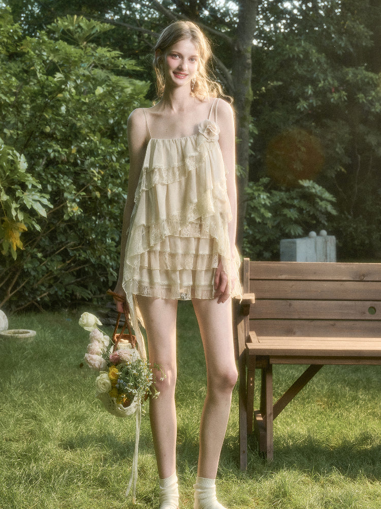 Soft Lace Fairy Tank Top & Skirt Set - CHINASQUAD