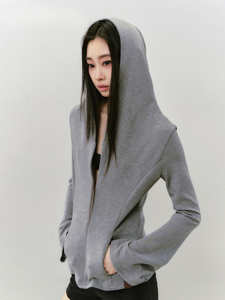 Flared Sleeve Waist-cinched Hooded Jacket - CHINASQUAD