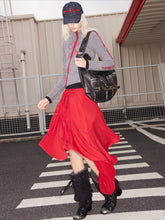 Wool Lace Patchwork Asymmetrical Skirt - CHINASQUAD